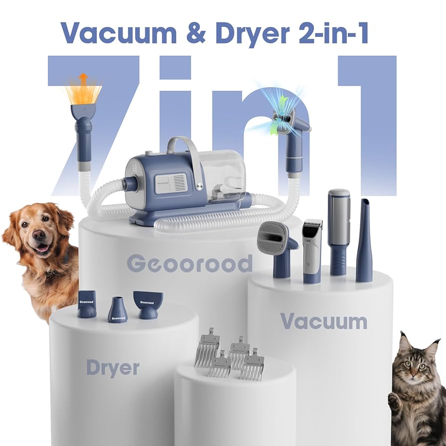 Geooroood ペットグルーミングキット & バキューム Amazon.com: geoorood Dog Grooming Vacuum and Dryer Kit